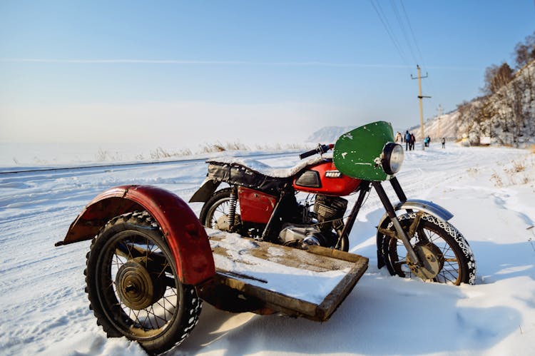 Photo Of A Motorcycle In Winter 