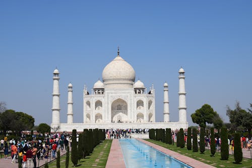 People Walking Near Taj Mahal 