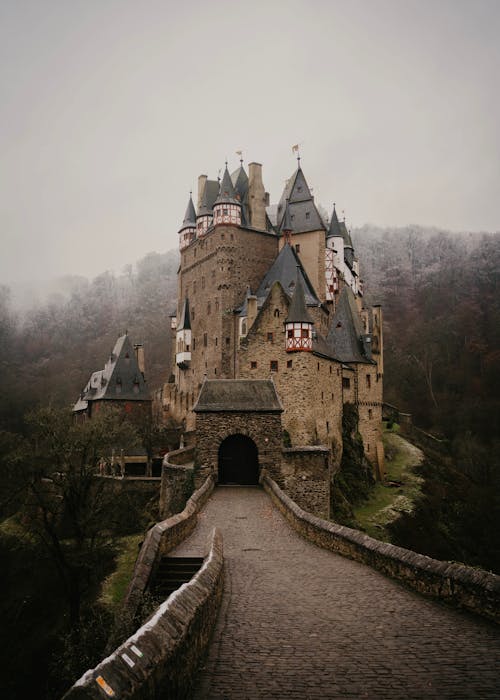 Free Eltz Castle on a Misty Day  Stock Photo