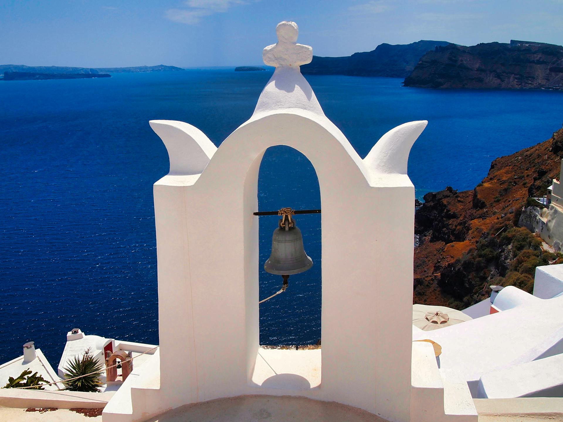 Chapel on the Shore of Santorini, Greece