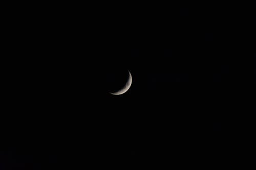 Free 
The Crescent Moon in the Dark Sky Stock Photo