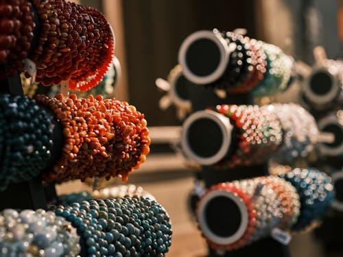 Close-up Photo of Handmade Bracelets 