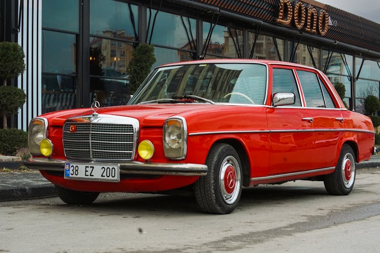 Red Classic Mercedes Benz 