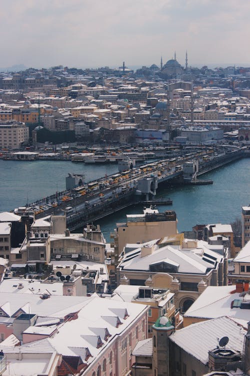 Ingyenes stockfotó függőleges lövés, galata-torony, híd témában