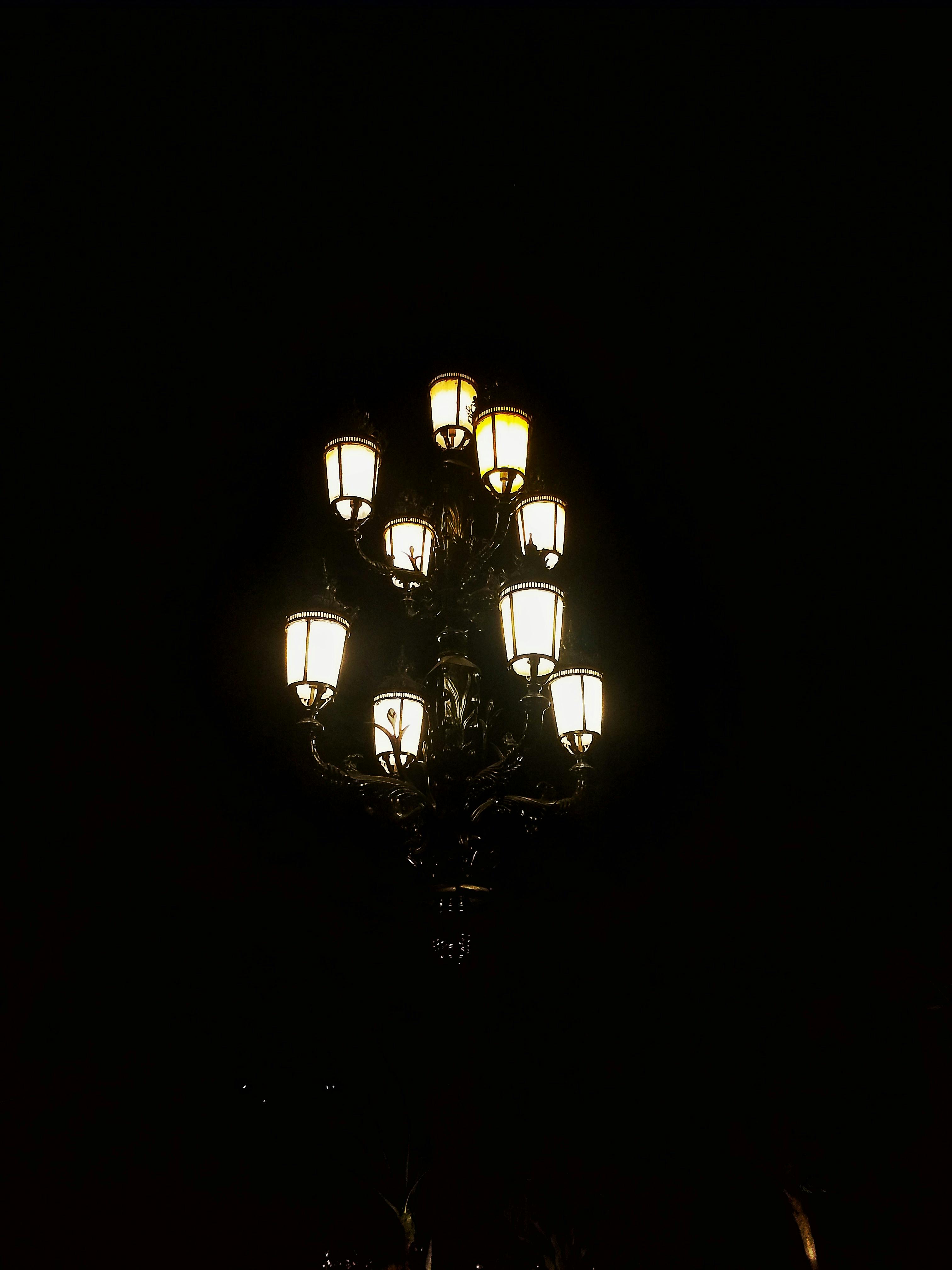 Free stock photo of dark night, lamp, lamp post