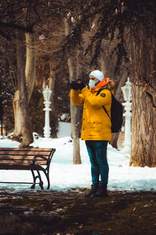 DSLR, 겨울, 남자의 무료 스톡 사진