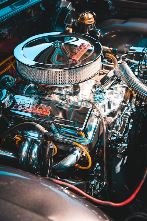 Free Old Car Engine Made High Gloss Stock Photo