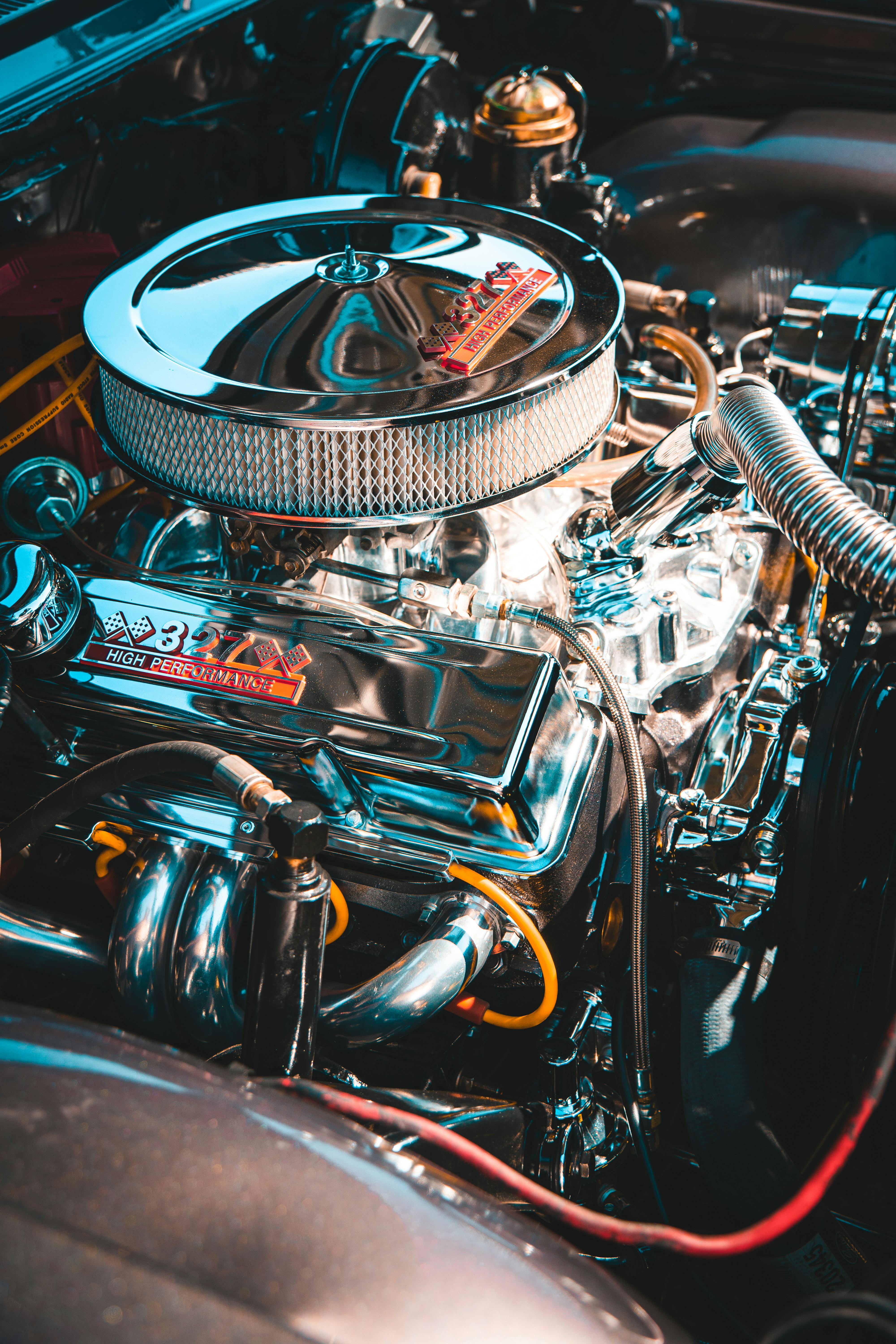 Old Car Engine Made High Gloss · Free Stock Photo