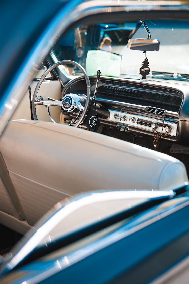 Interior Of Renovated Vintage Car