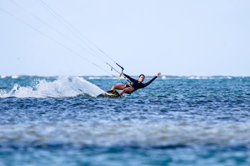 Woman Surfing on Wakeboard