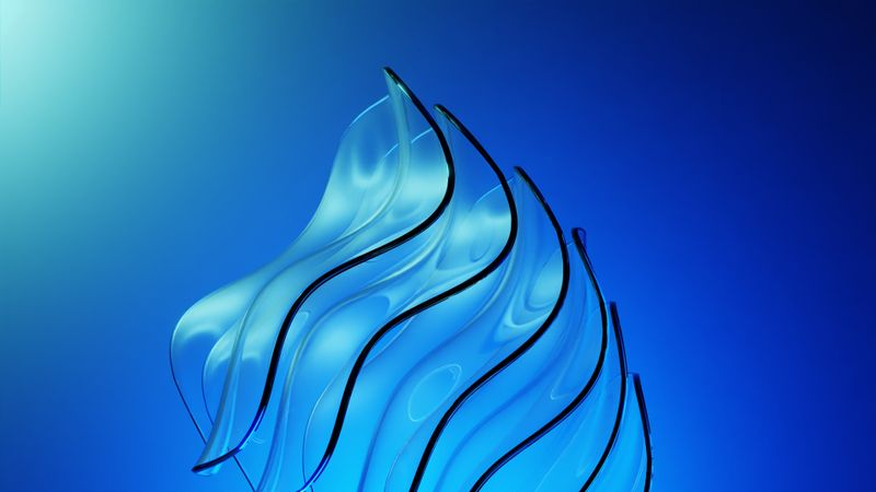 A blue flame-like abstract render — photo by Yusuf P on Pexels