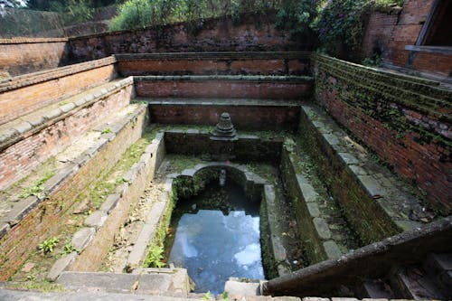 Free Well in a Nepali Temple  Stock Photo