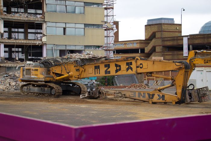 Excavator demolition