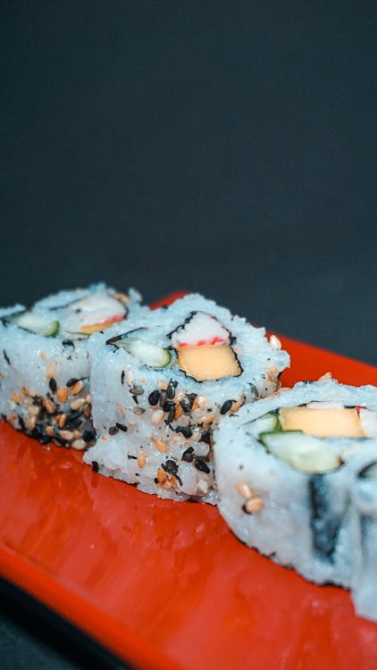 Close-Up Shot of Uramaki Sushi 