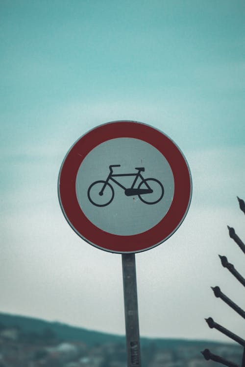 Free Red and White Road Sign Stock Photo