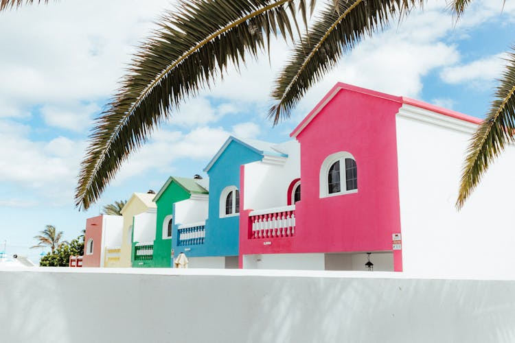 Row Of Colorful Houses