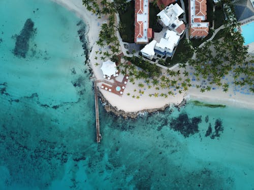 Ingyenes stockfotó drónfelvétel, felülnézet, karib-szigeteki témában Stockfotó
