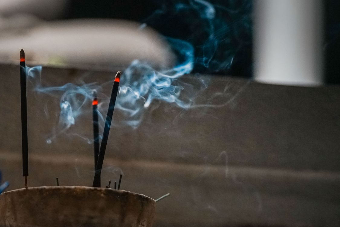 Close-up of Burning Incense Sticks · Free Stock Photo