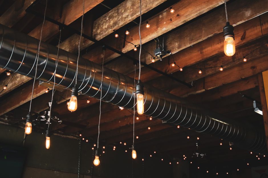 Different types of HVAC ductwork including rigid metal and flexible ducts Different types of HVAC ductwork including rigid metal and flexible ducts