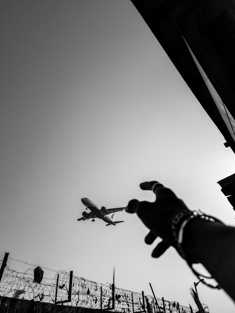 View Of An Airplane Flying