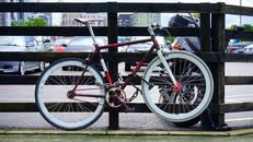 Red and White Road Bicycle