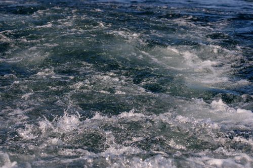 Free Close-up view of a vibrant, foamy water surface with bubbles in dynamic motion. Stock Photo