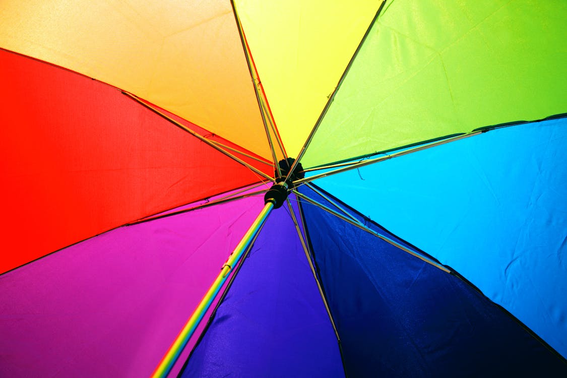 Multicolored Umbrella.