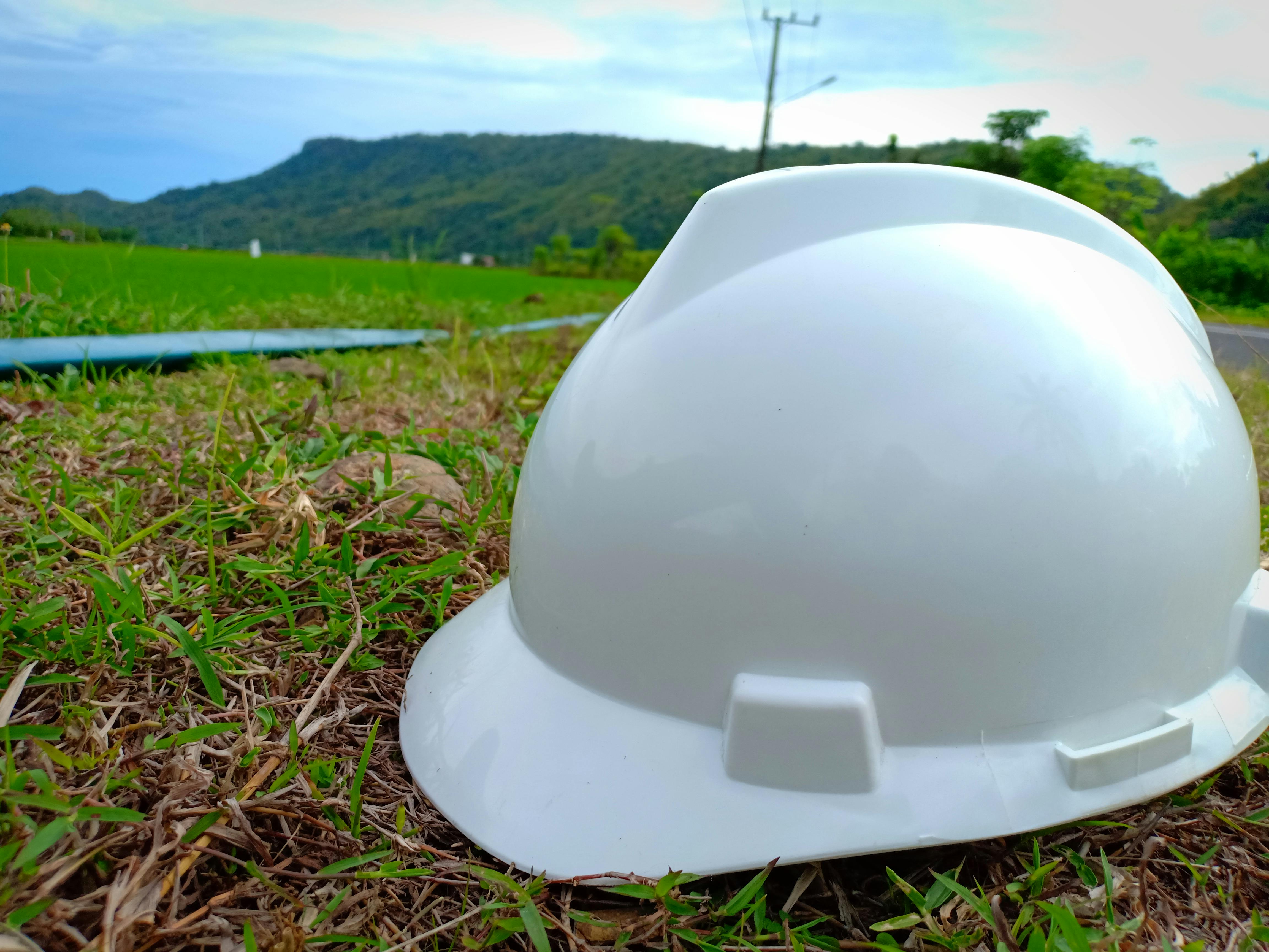 Free stock photo of construction, green, helmet