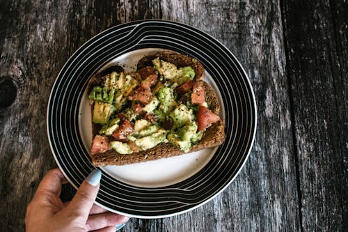 Person Holding Plate With Food