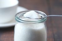 White sugar in a glass jar — photo by Towfiqu barbhuiya on Pexels