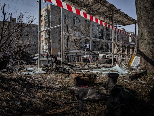 gratis Na De Explosie In Kiev Stockfoto