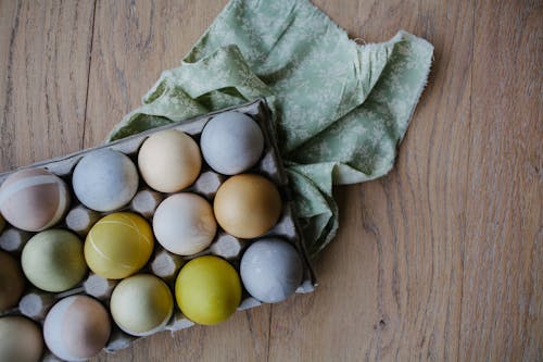 Free A Colorful Eggs on the Tray Stock Photo