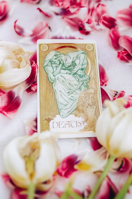 death tarot card close up