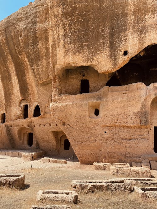 Traditional Architecture Carved in a Rock