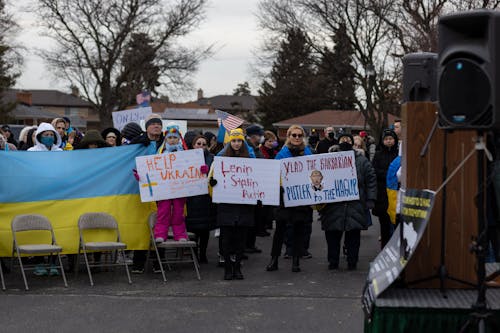 Protesta En Estados Unidos En Contra De La Guerra En Ucrania