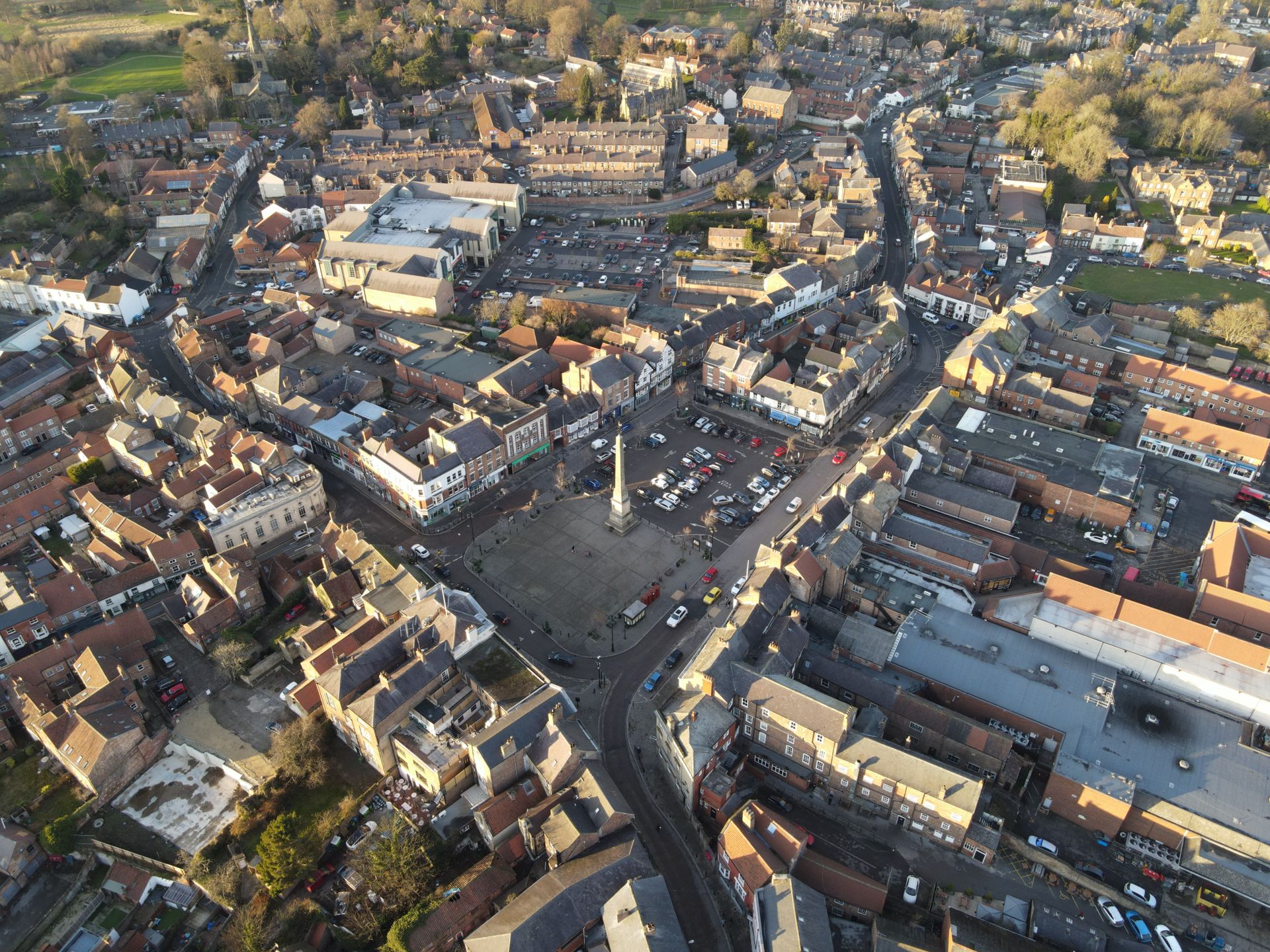 Reading town centre street with commercial buildings