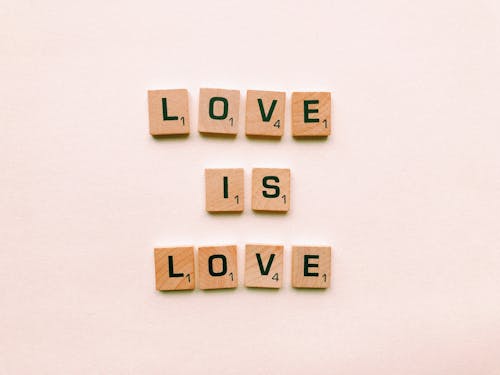 Free Brown Wooden Love Is Lover Decor Stock Photo