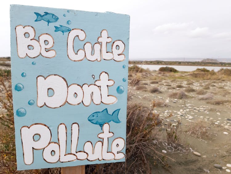 Awareness Sign On Beach