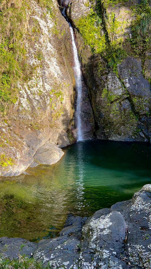 A View of a Beautiful Waterfall