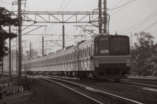 Train Travelling on Railway Track