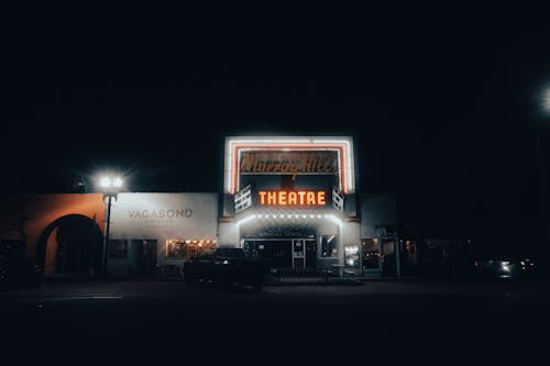 Illuminated Entrance to a Theatre 