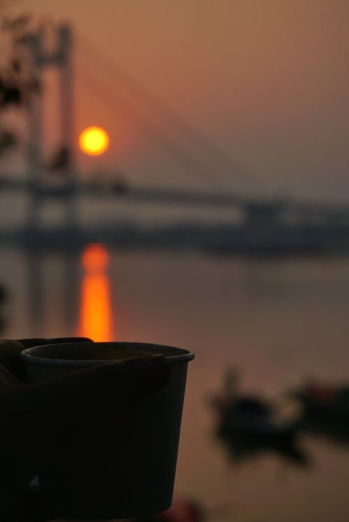 Tea and sunset
