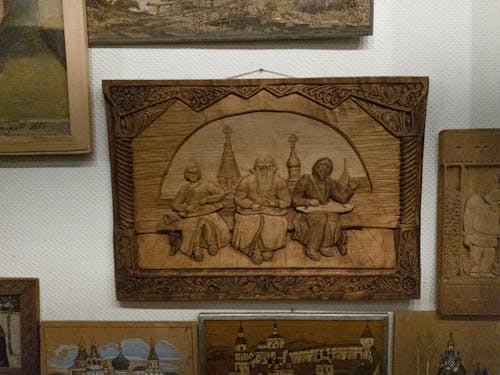 Wooden Bas Relif on Museum Wall
