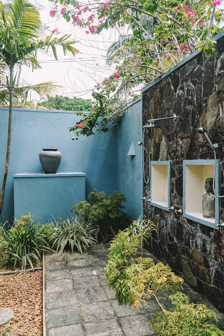 Outdoor Shower On The Wall