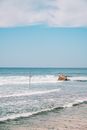 Waves Crashing on Shore
