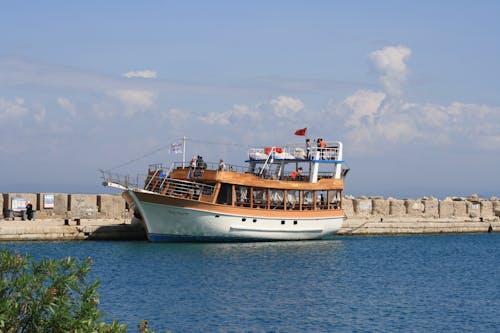 Ship Moored by Pier