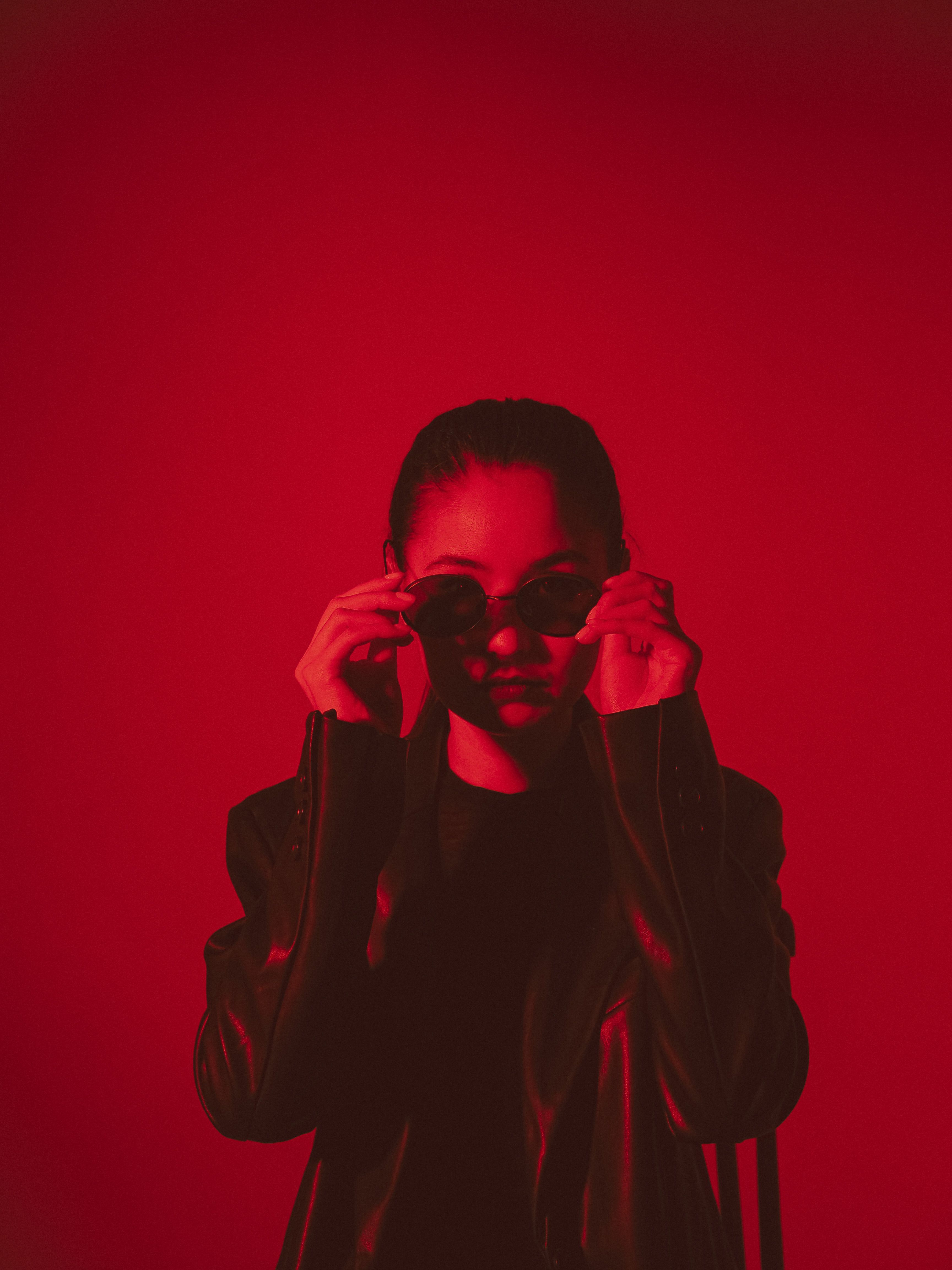 Photo of Woman in Black Leather Jacket Wearing Sunglasses · Free Stock ...