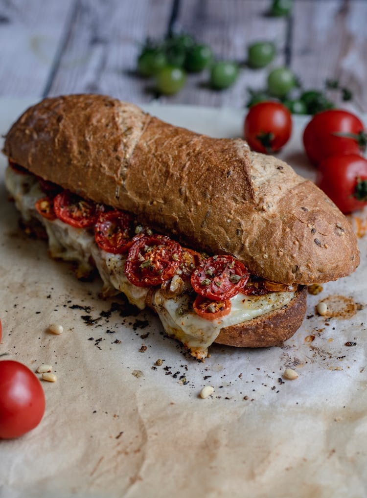 Sandwich With Cherry Tomatoes