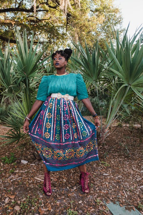 Ilmainen kuvapankkikuva tunnisteilla afroamerikkalaiset naiset, kukkamekko, malli