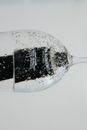 Clear Glass Bottle With Black Liquid